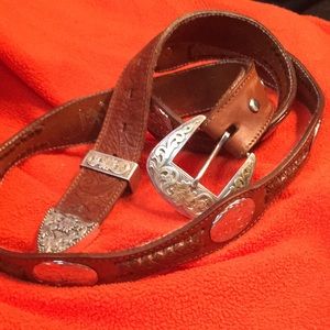 Pile de Vacuno leather belt